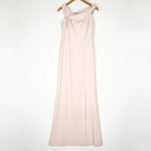 Calvin Klein Blush Pink Off-the-Shoulder Formal Long Gown Maxi Dress NWOT